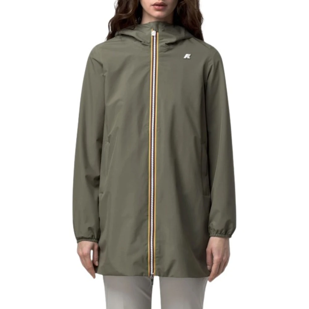 K-Way Donna Verde Giacche, M, New,