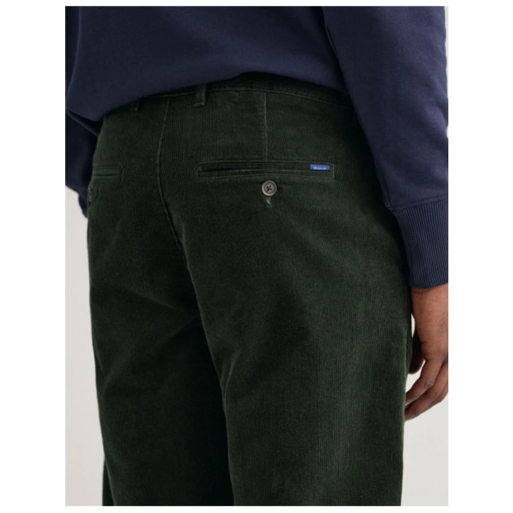 Gant Corduroy Chino Broek Green Heren