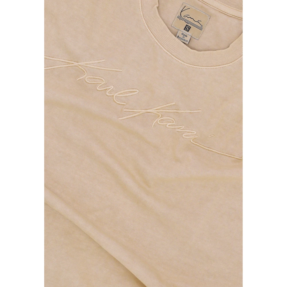 Karl Kani Geborduurd Logo Box Tee Beige Heren