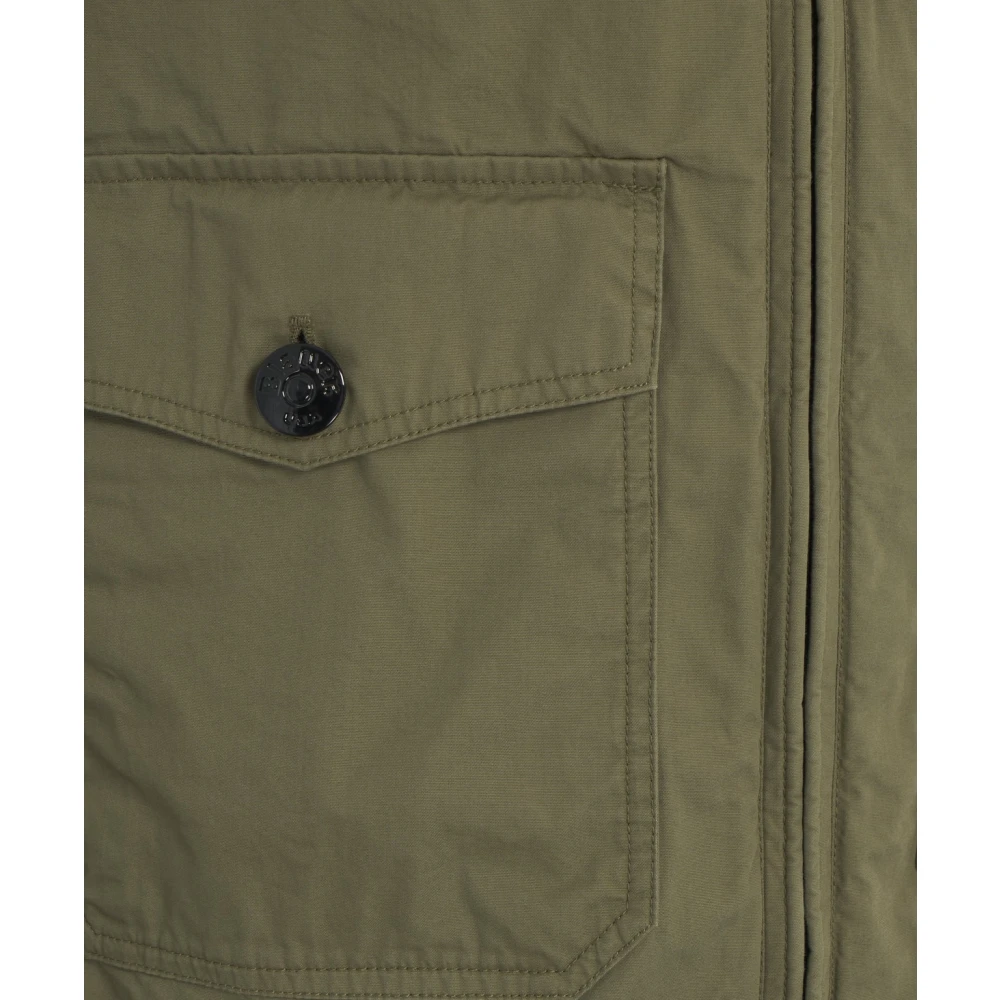 Blauer Groene Katoenen Jack Overhemdkraag Green Heren