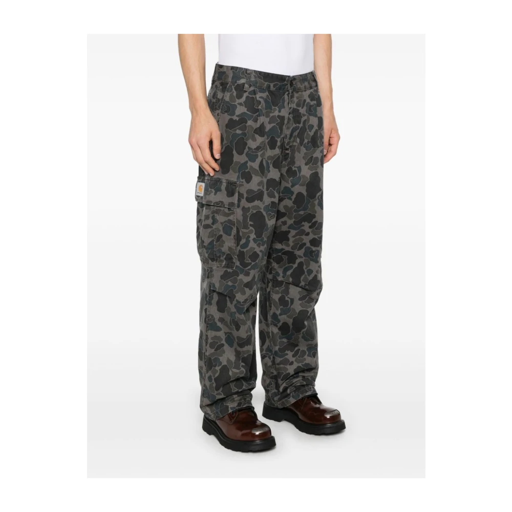 Carhartt WIP Abstract Patroon Cargo Broek Grijs Black Heren