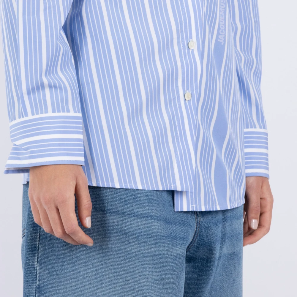 Jacquemus Blauw Gestreept Overhemd Pablo La Chemise Blue Dames