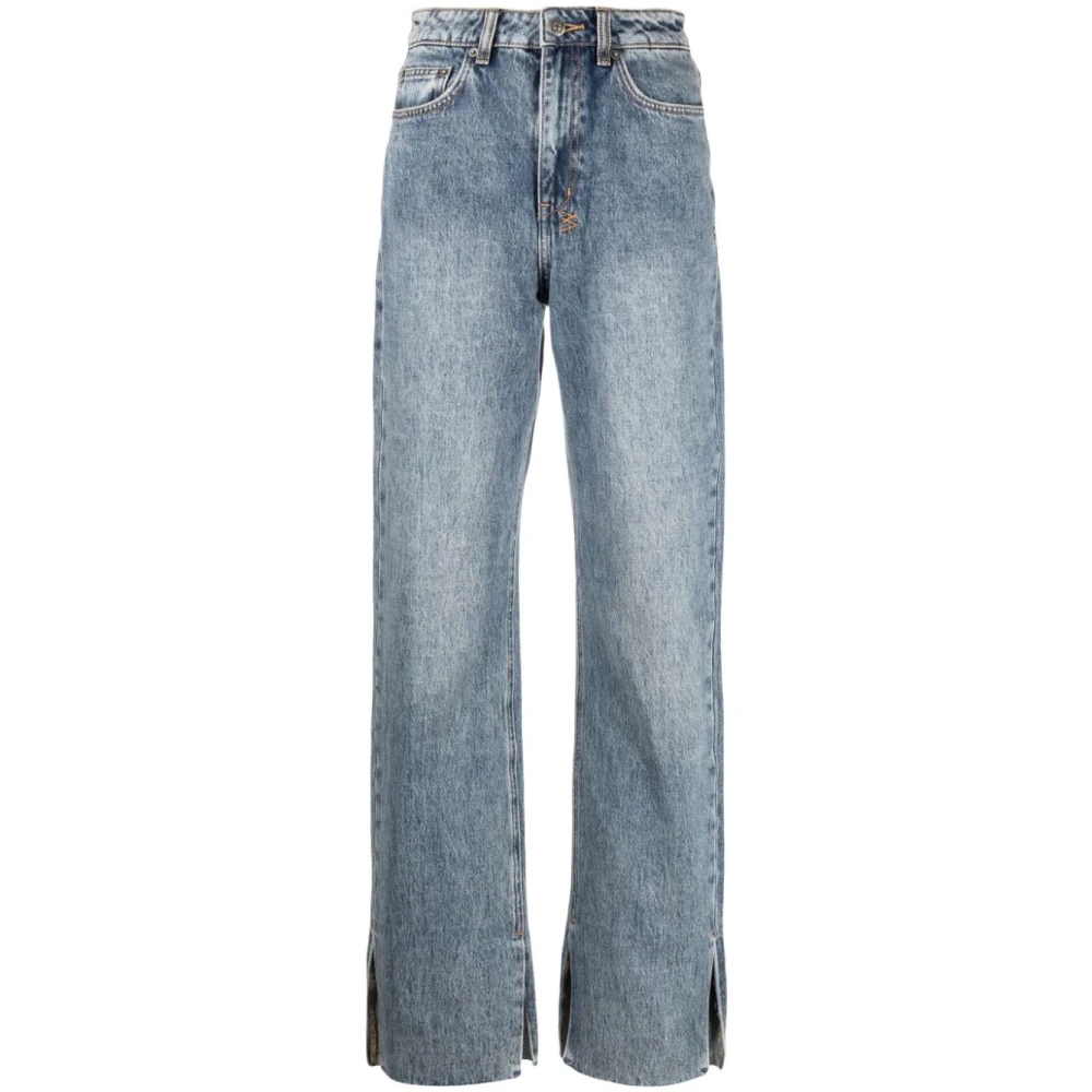 Ksubi Blauwe Straight Jeans met Splitzoom Blue Dames