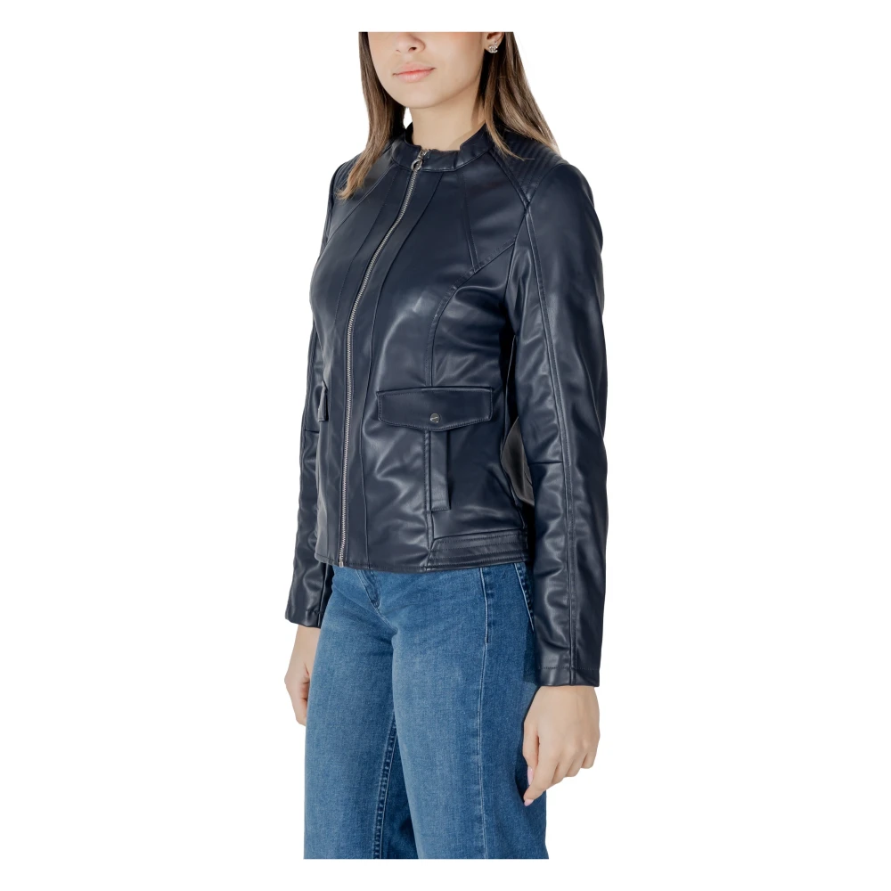 Street One Zwarte Zip-Up Jas Lente Zomer Vrouwen Black Dames