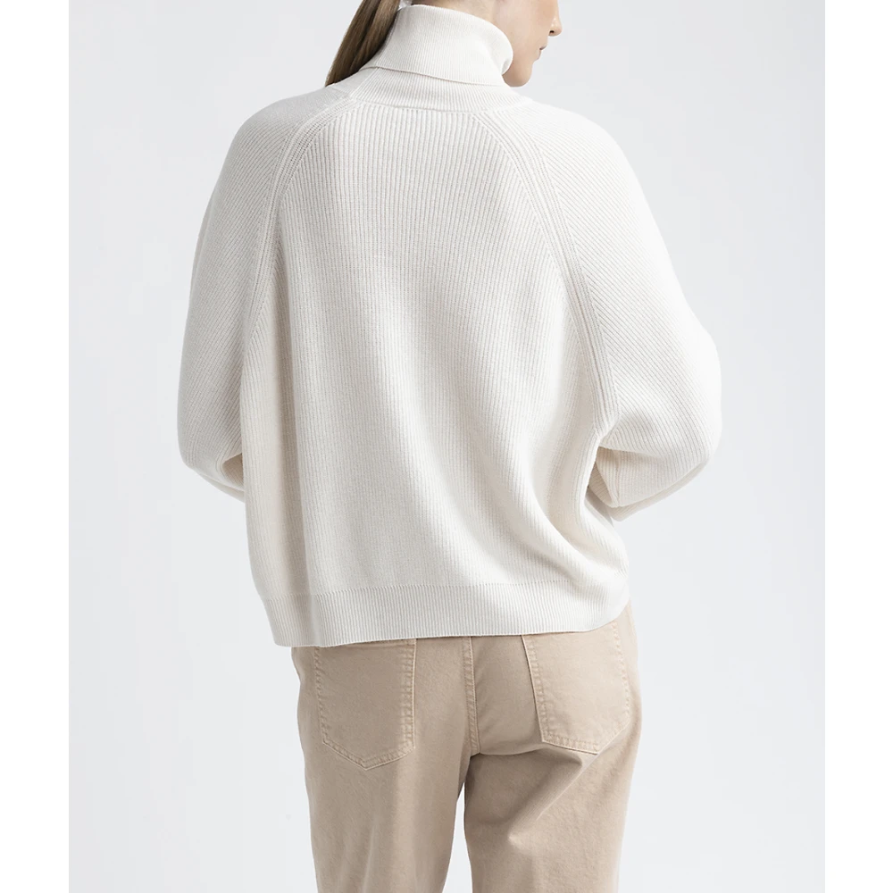 PESERICO Wol zijde en kasjmier hoge hals cape Beige Dames