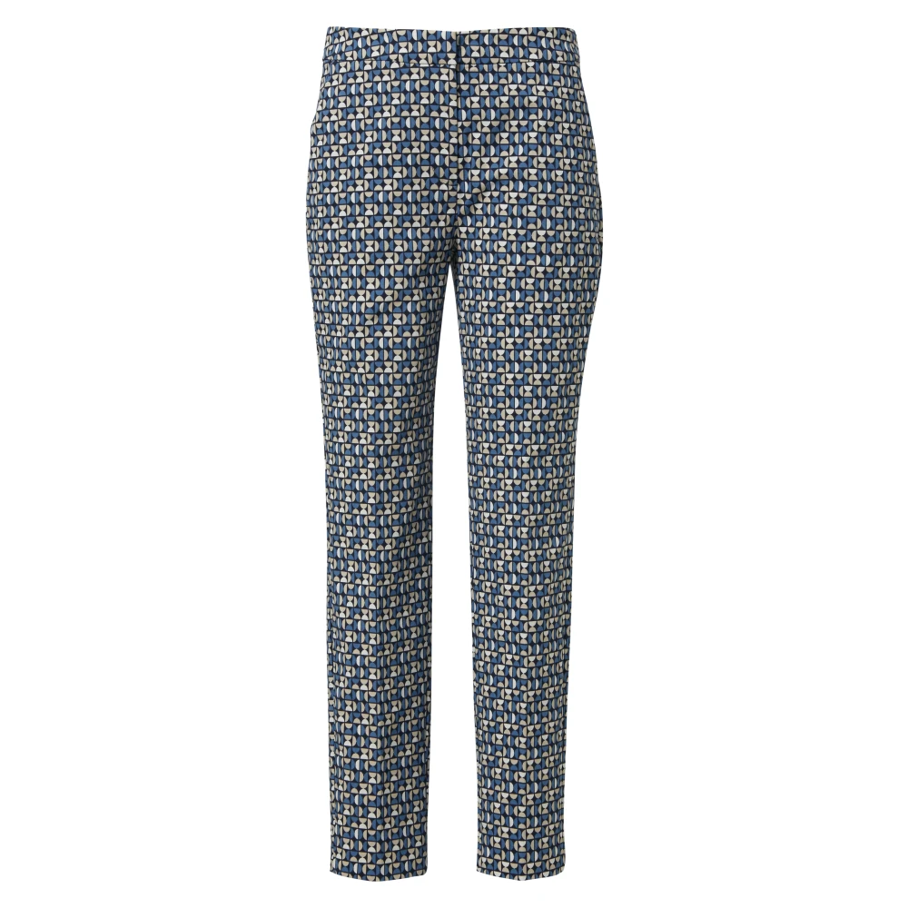 Comma Slim Fit Viscose Stretch Broek Blue Dames
