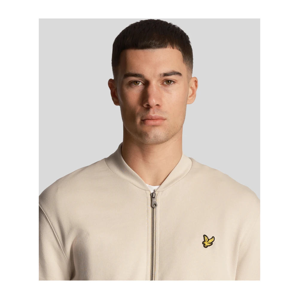 Lyle & Scott Loopback Jersey Bomber Jack Beige Heren