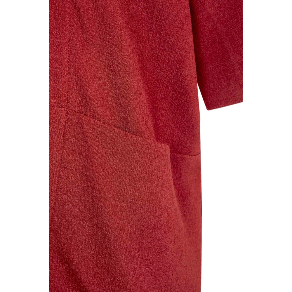 Cortana Karmozijn zijde blend open jasje Red Dames