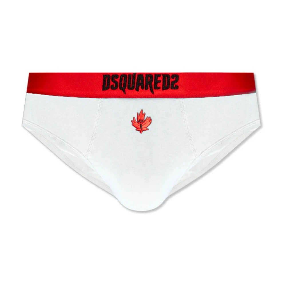 Dsquared2 Men's White Logo Briefs - Underpants - S - Underwear