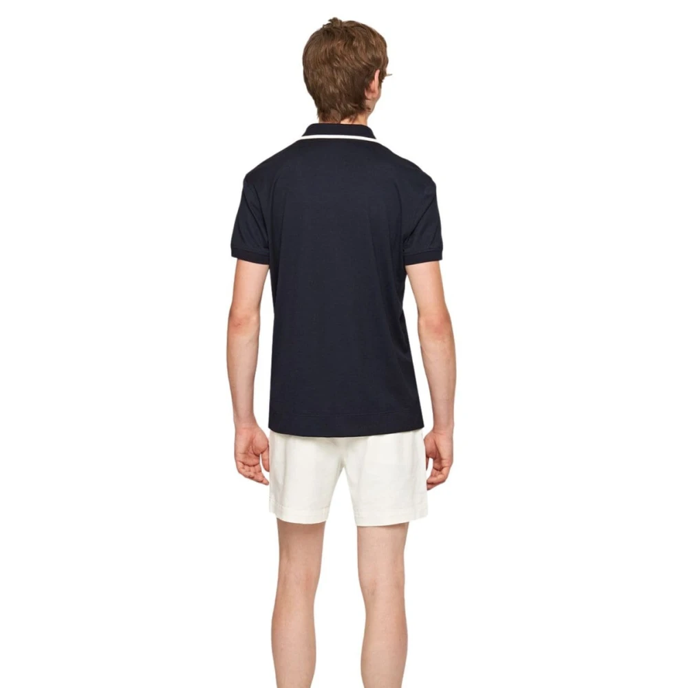Orlebar Brown Navy Blue Polo met Vintage Look Blue Heren