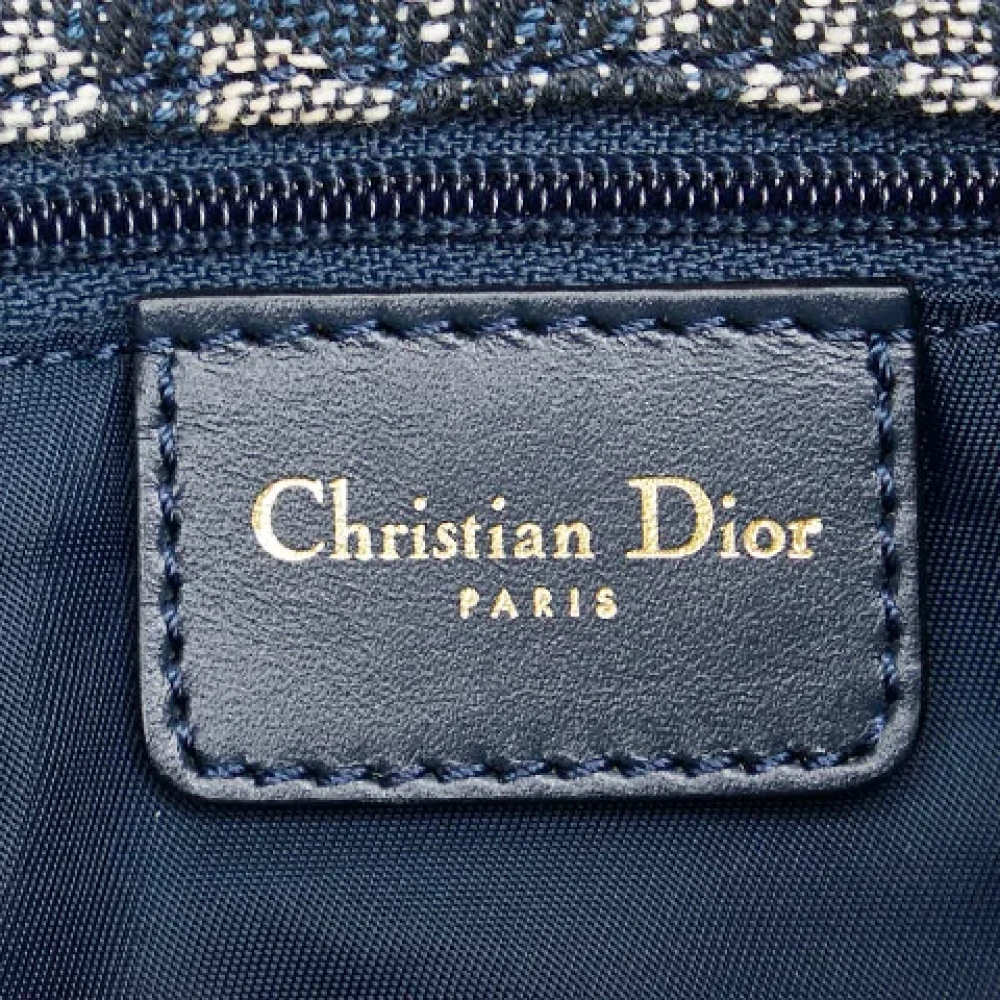 Dior Vintage Pre-owned Canvas handbags Blue Dames
