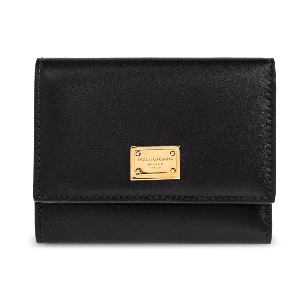 Dolce & Gabbana Women's Black Leather Wallet - Wallets & Cardholders - One Size - Accessories