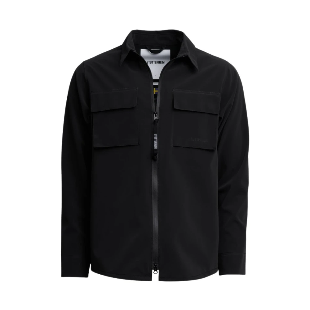 Stutterheim Mat Waterdicht Overshirt Black Heren