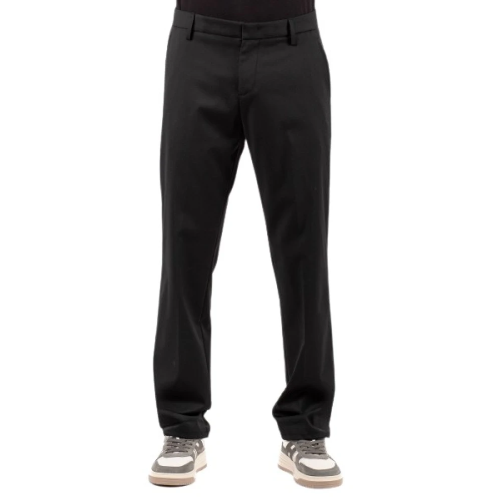 Dondup Men's Black Straight Trousers, W34, Straight Trousers