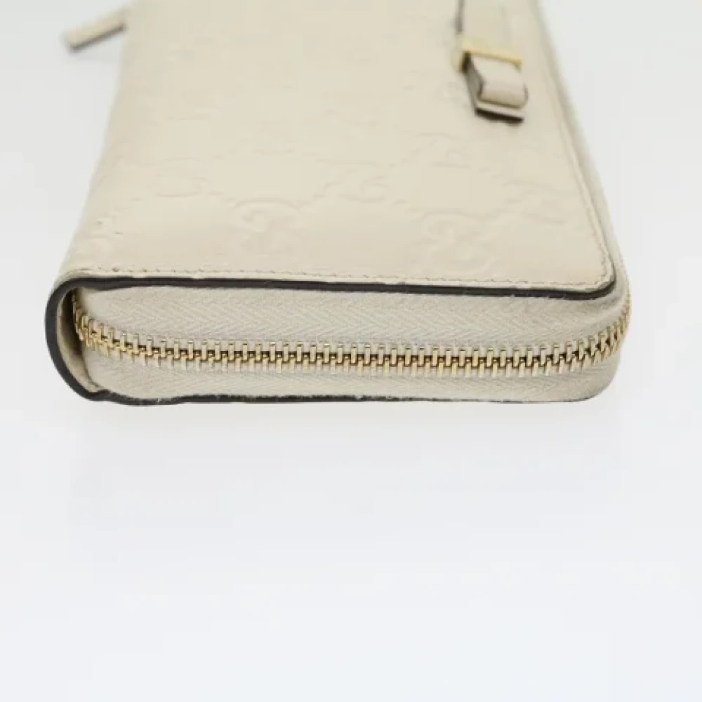 Gucci Vintage Pre-owned Leather wallets White Dames