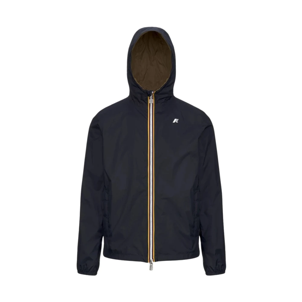 K-Way Men's Blue Jake Plus.2 Reversible Jacket - Rain Jackets - S - Jackets