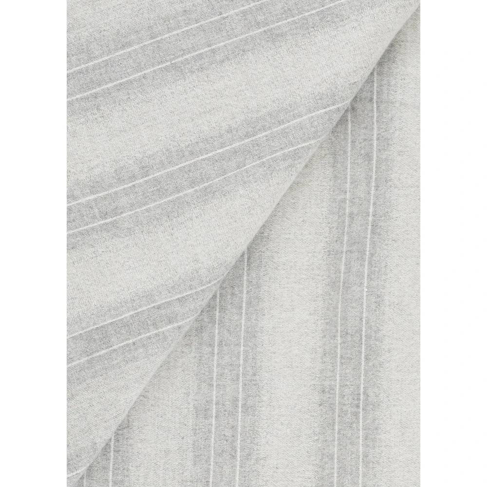 BRUNELLO CUCINELLI Gestreepte Cashmere Sjaal met Franjes Gray Dames