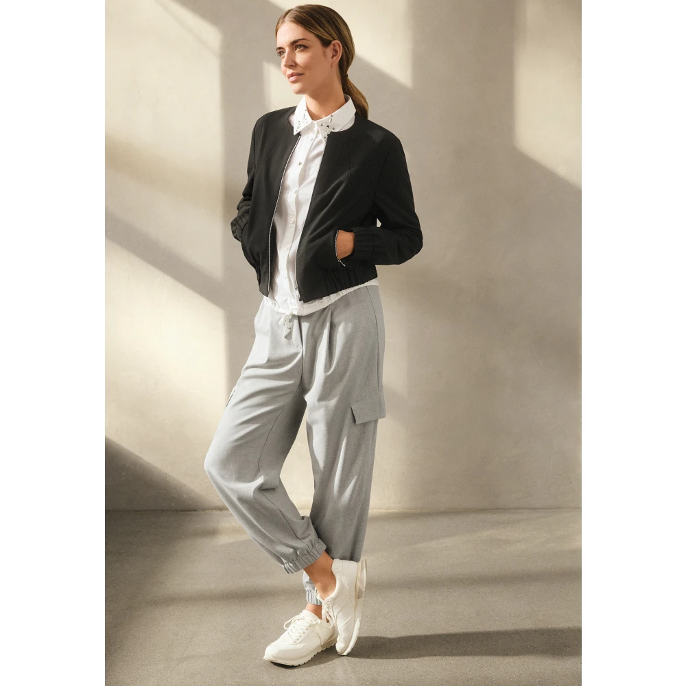 Betty Barclay Cargo broek met relaxte pasvorm Gray Dames