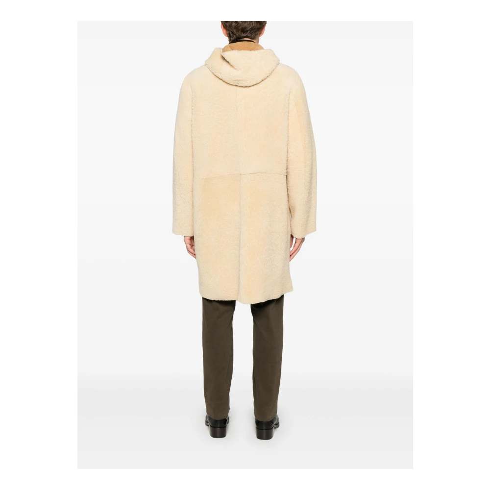 Salvatore Santoro Omkeerbare Shearling Jas Beige Heren