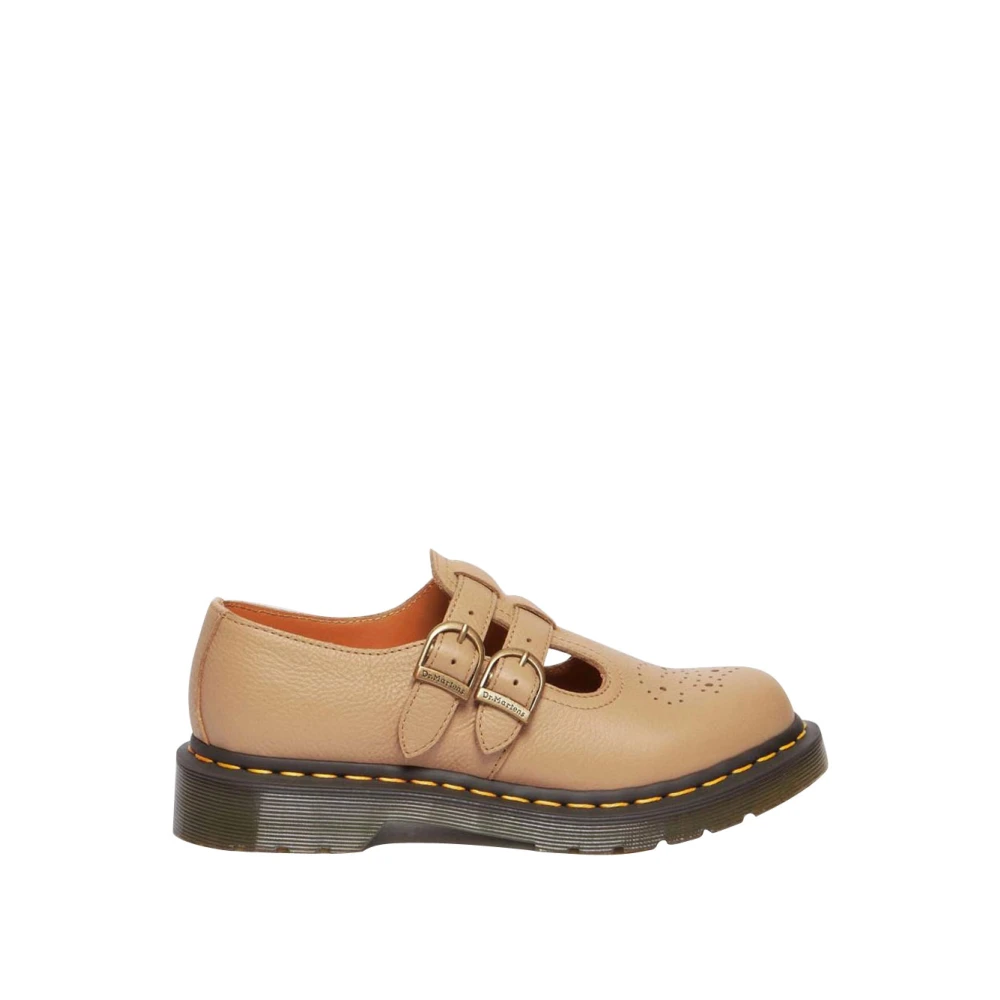 Dr. Martens Mary Jane Läder Platta Skor Beige, Herr