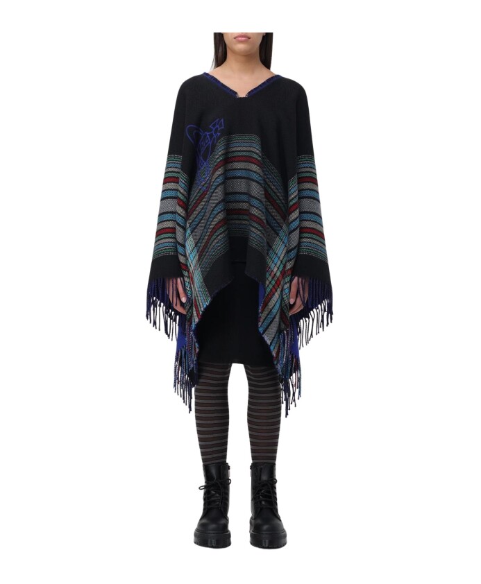 poncho-pull-a-franges-noires