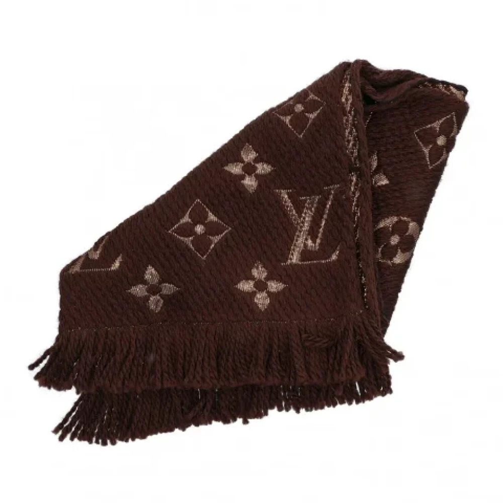 Louis Vuitton Vintage Pre-owned Silk scarves Brown Dames