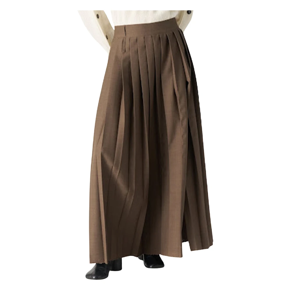 Jucca Geplooide Maxi Rok in Sepia Brown Dames
