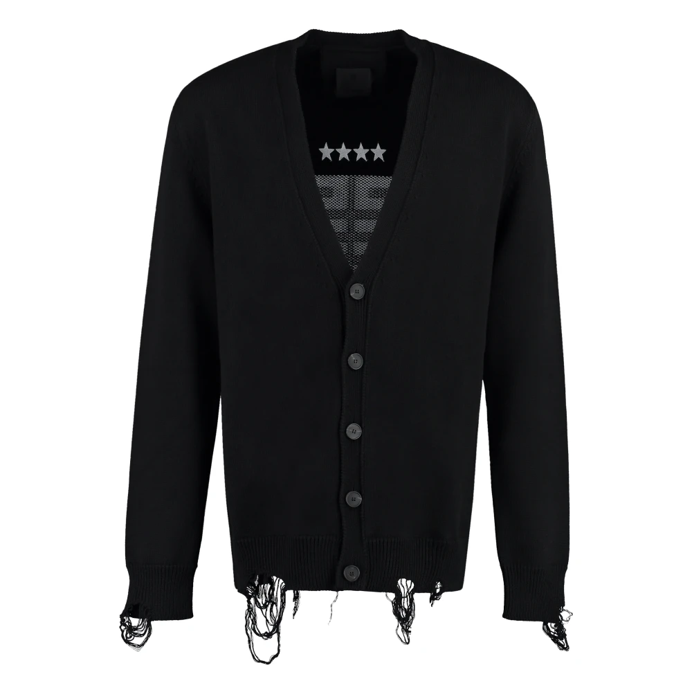 Givenchy Katoenen vest met intarsia-detail Black Heren