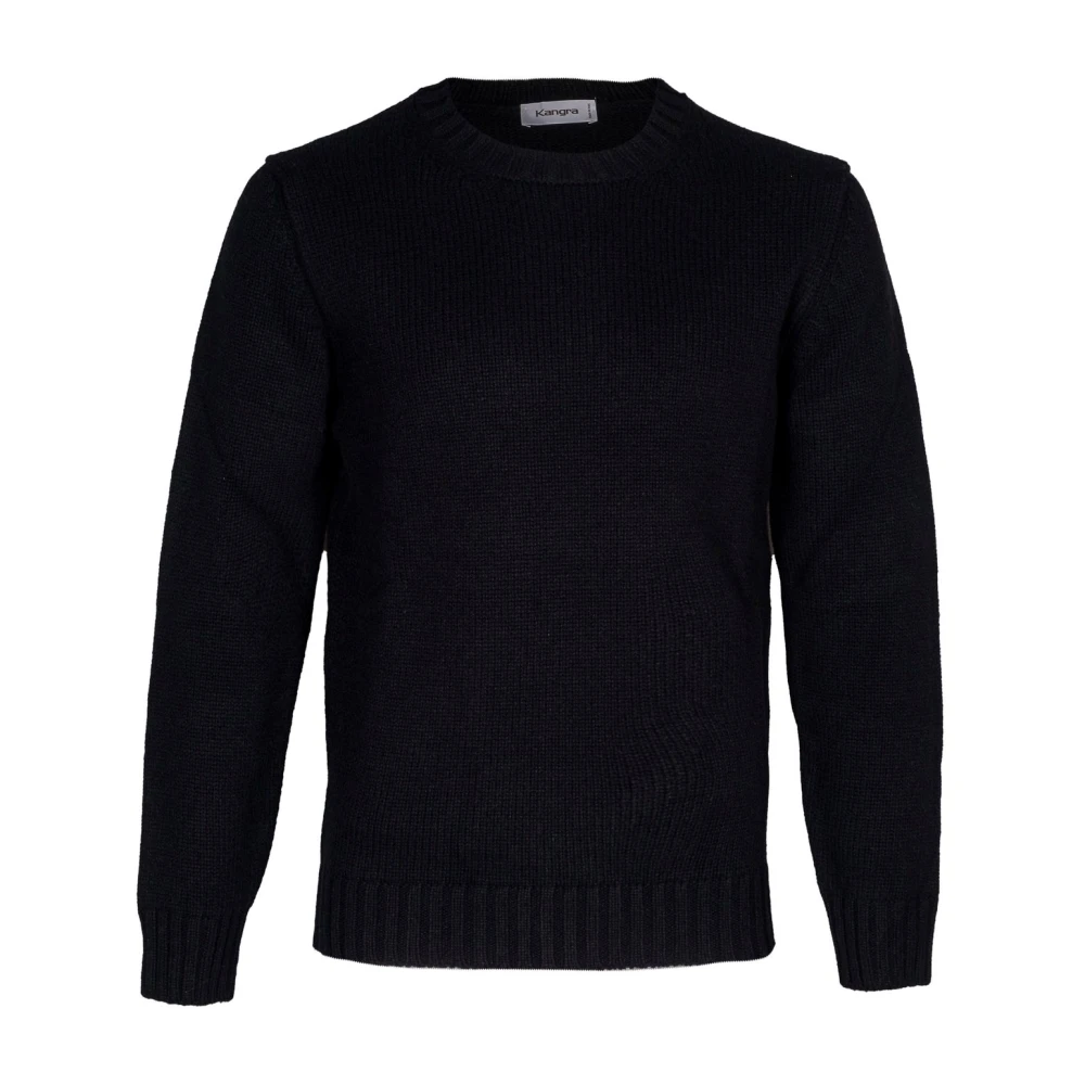 Kangra Heren Merinowol Trui Ronde Hals Stijl Black Heren