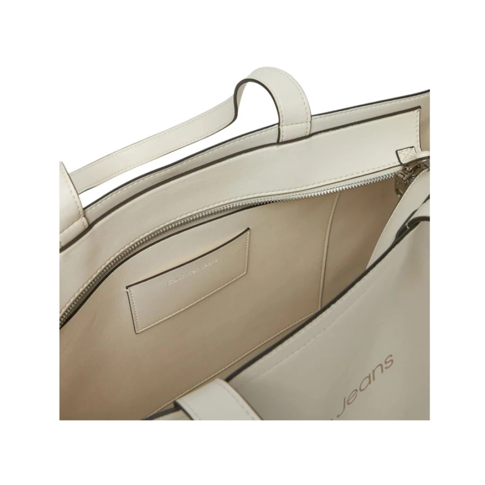 Calvin Klein Jeans Witte Polyurethaan Dames Handtas Lente Zomer White Dames