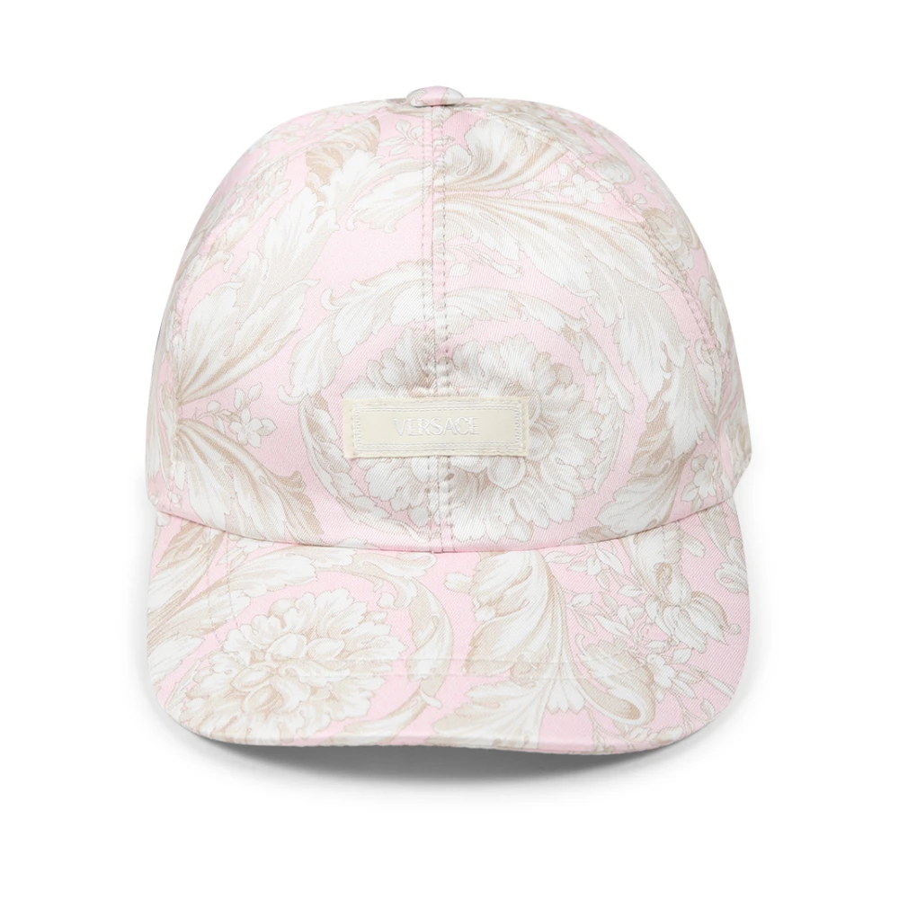 Versace Rosa Barocktryck Visir Hatt Pink, Unisex