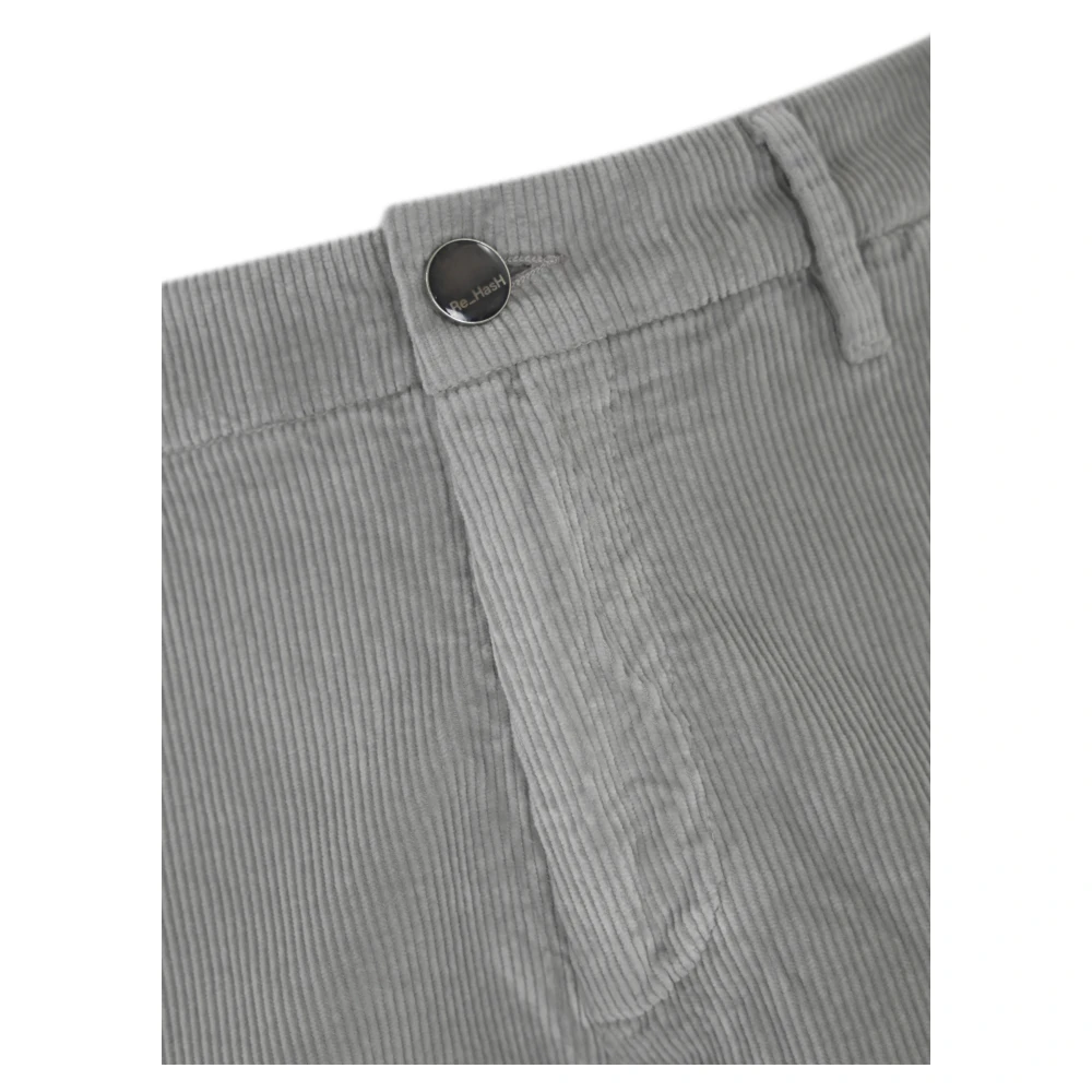 Re-Hash Fluwelen Herenbroek Grijs Slim Fit Gray Heren