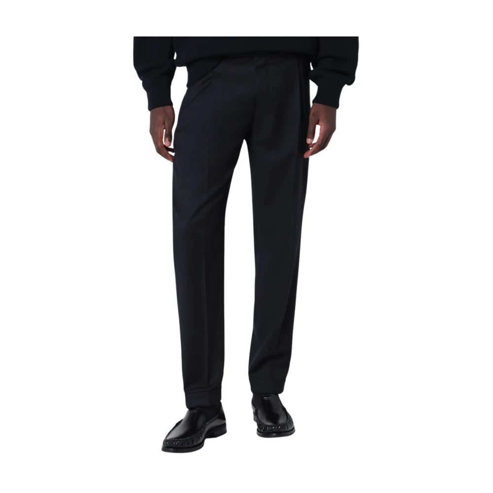 Pt Torino Men's Blue Navy Rebel Wool Trousers - Image 3