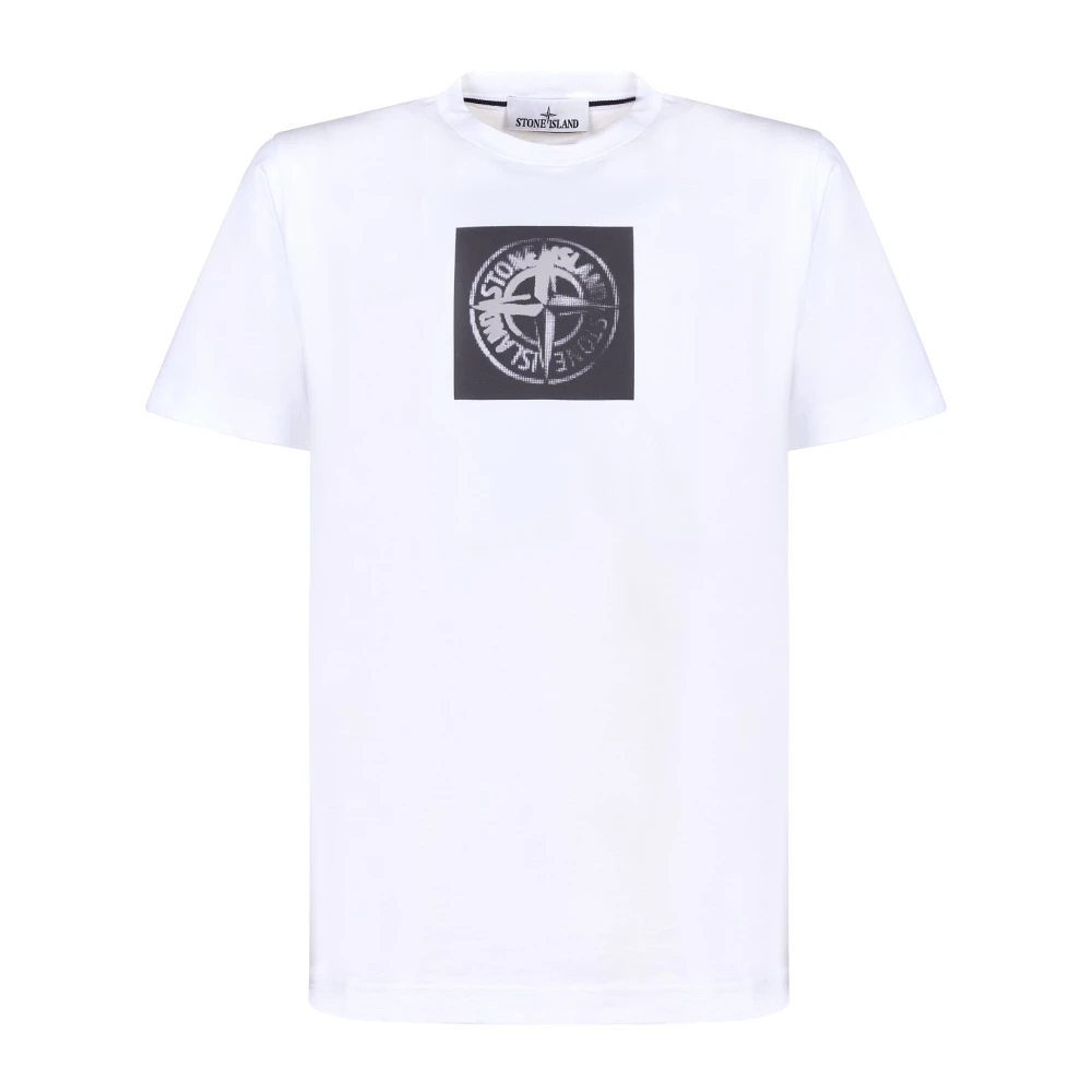Stone Island Witte Katoenen T-shirt White Heren