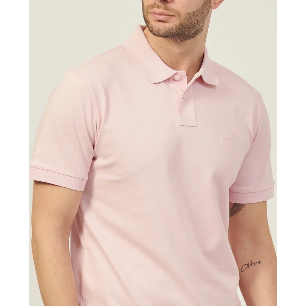 Boss Roze Polo Passenger T-shirt Pink Heren