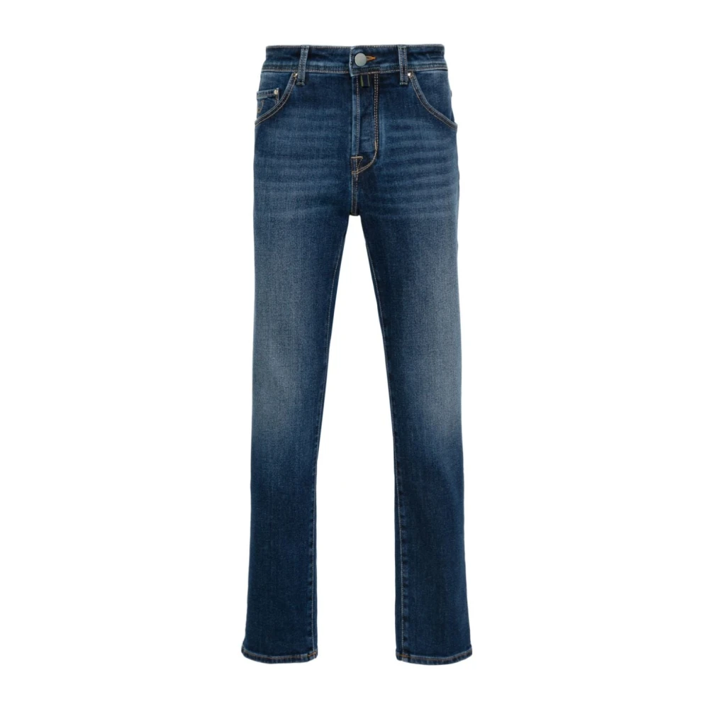 Jacob Cohën Blauwe Denim Jeans met Sjaal Detail Blue Heren