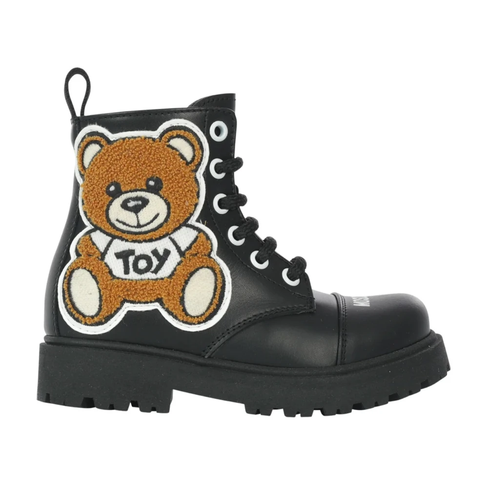 Moschino Girls Black Kids Boots, 28 Eu, Boots Var.01