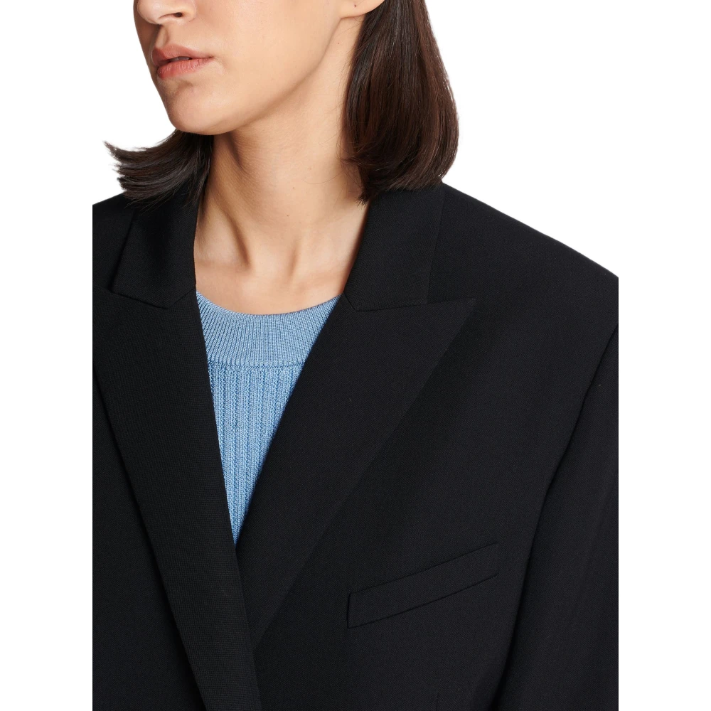 Balmain Wollen blazer met zes knopen Black Dames
