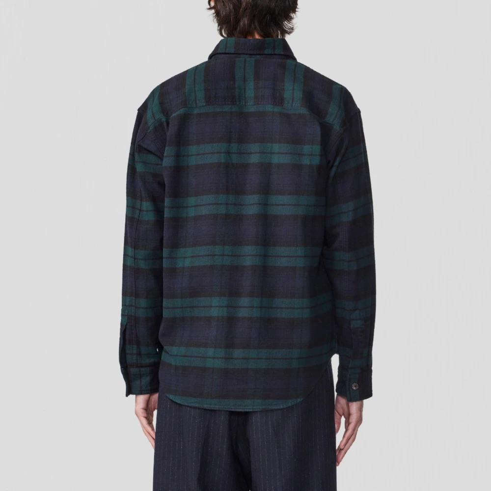 Nn07 Groen Geruit Overshirt met Zak Green Heren