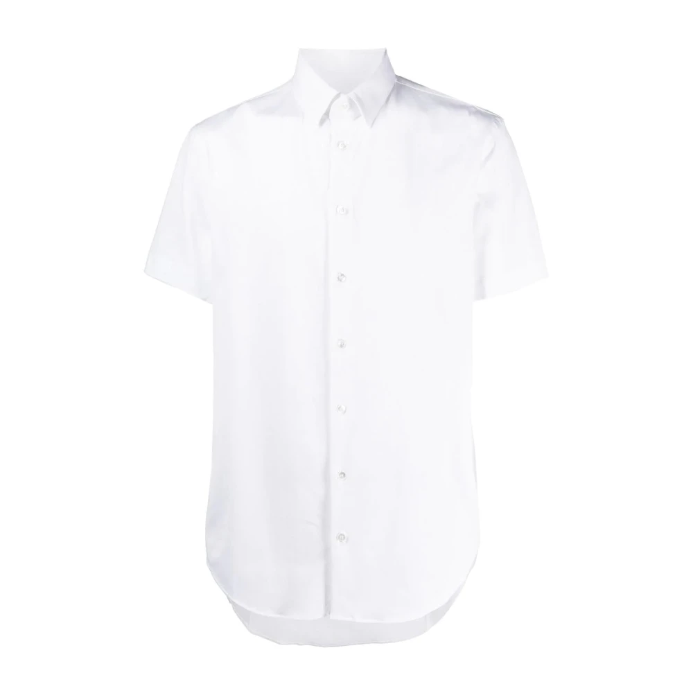 Giorgio Armani Short Sleeve Shirts White Heren