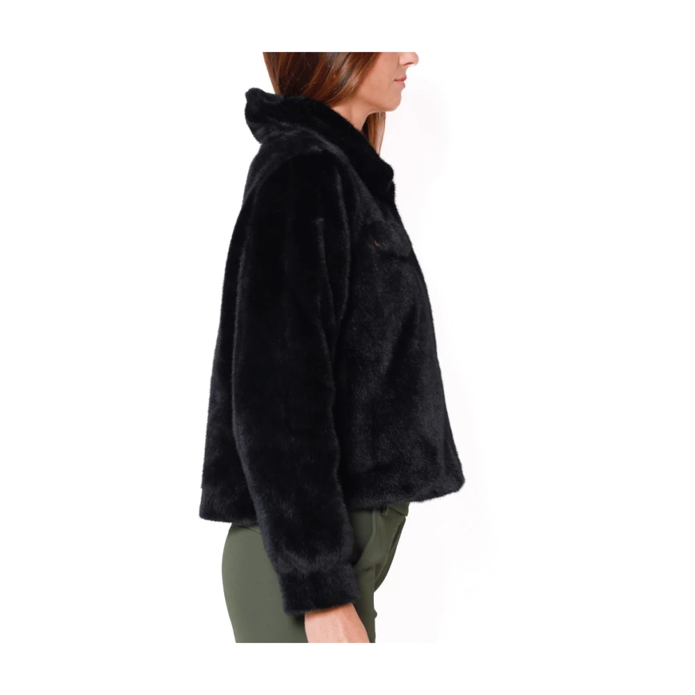 BomBoogie Korte Zwarte Nep Bontjas Black Dames