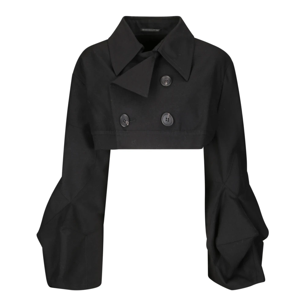 Yohji Yamamoto Dubbele F Korte Jas Black Dames