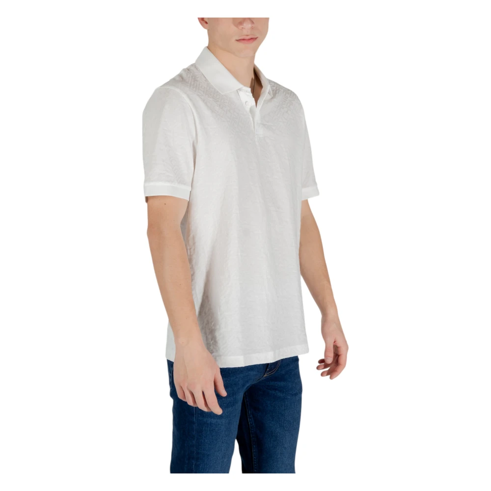 Armani Exchange Korte Mouw Polo Lente Zomer Collectie White Heren