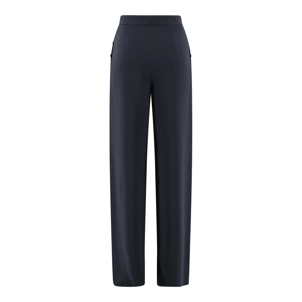 Max Mara Studio Rina Wijde Pijp Knoopzak Broek Blue Dames