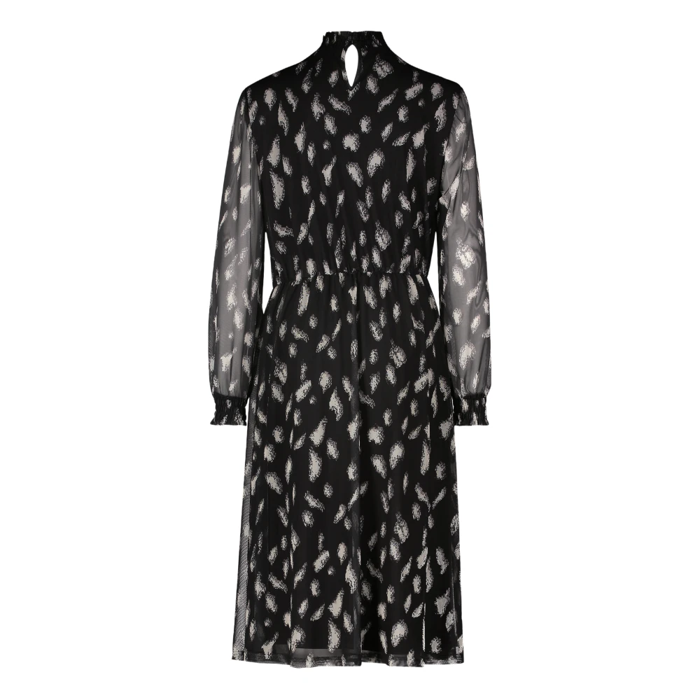 Betty & Co Chic Midi Dress with Stand-up Collar Multicolor Dames