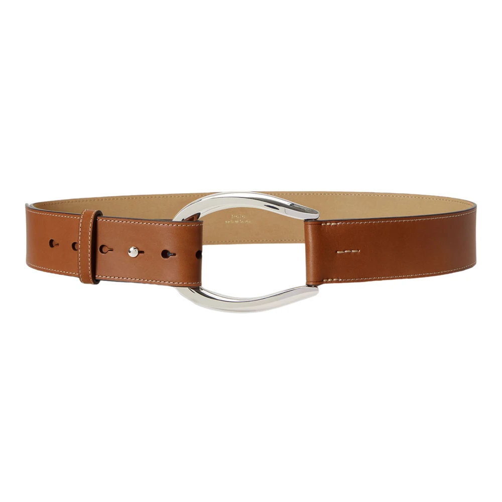 Ralph Lauren Women's Brown Stirrup-Buckle Leather Belt - Belts - M - Accessories