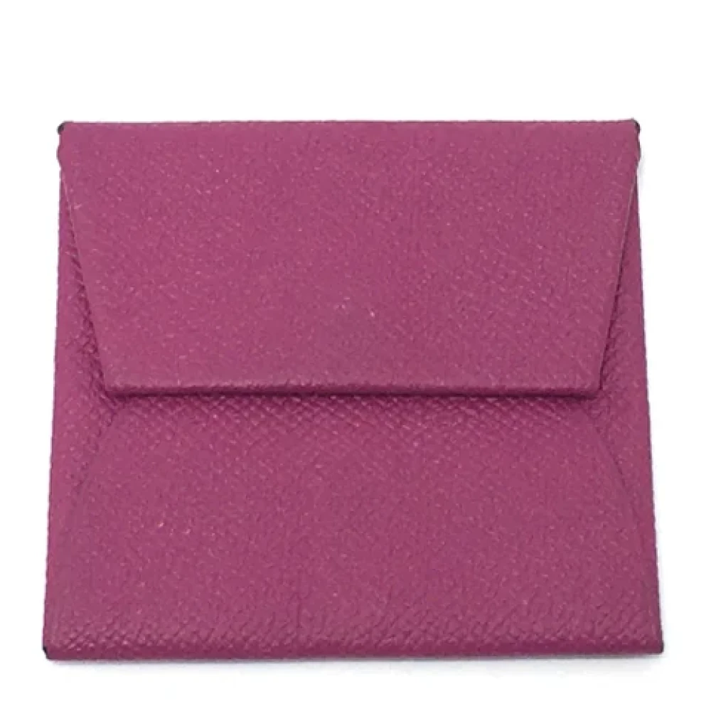 Hermès Vintage Pre-owned Leather wallets Purple Dames