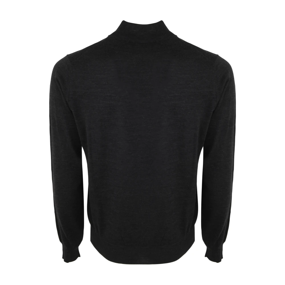 Filippo De Laurentiis Antraciet Merino Hoge Nek Coltrui Black Heren