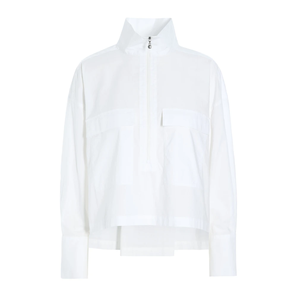 Bitte Kai Rand Core Katoen Rits Shirt Wit White Dames