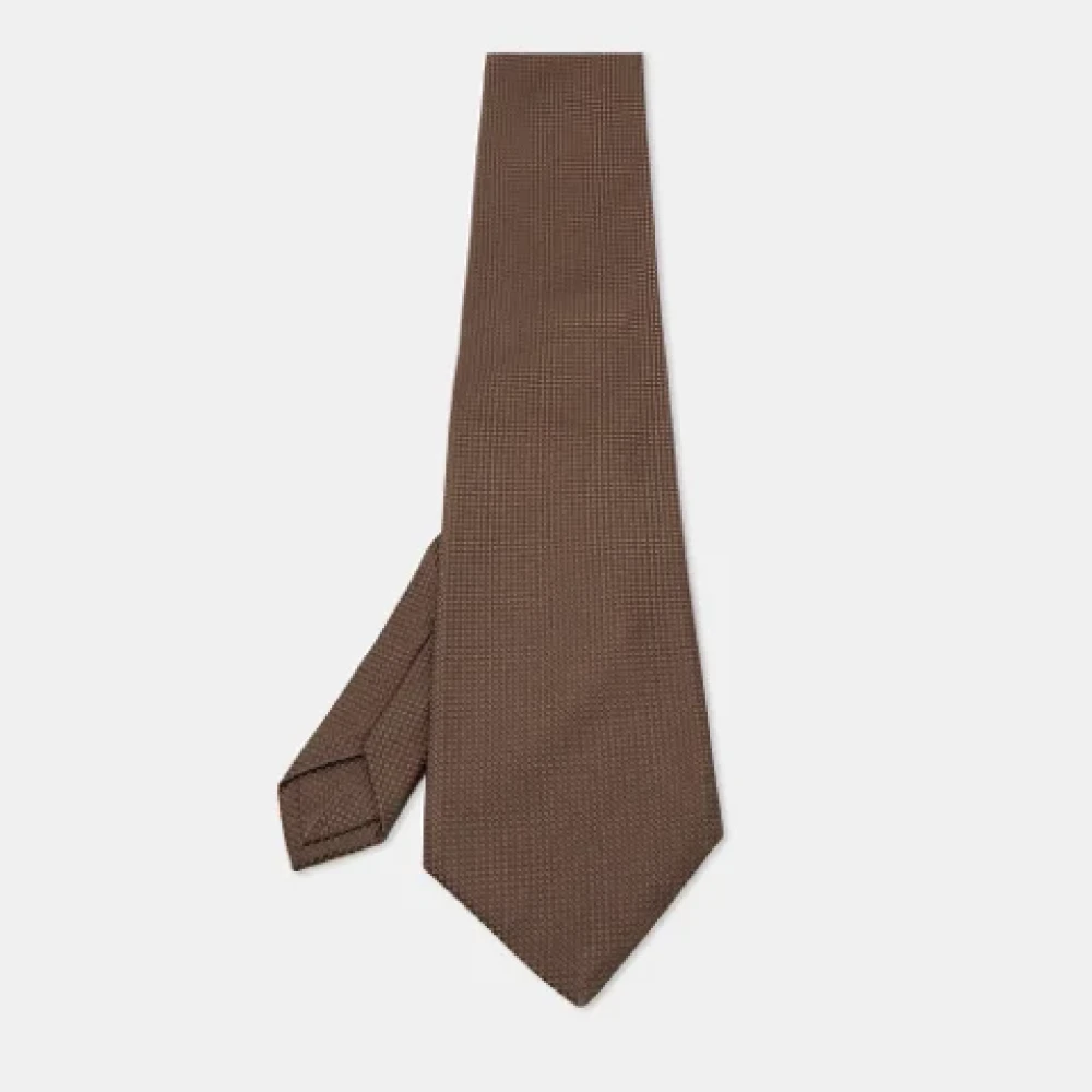 Tom Ford Pre-owned Silk home-office Brown Heren